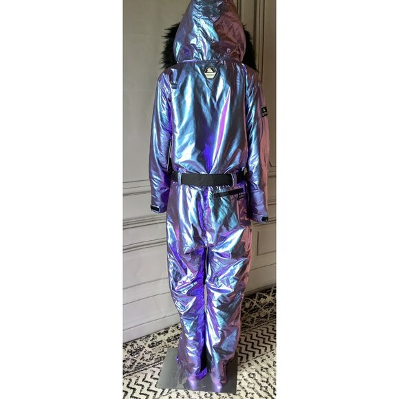 ❄️❄️Tipsy Elves Snow Suit Iridescent Iris Snow Suit Large NWT - Picture 2 of 9